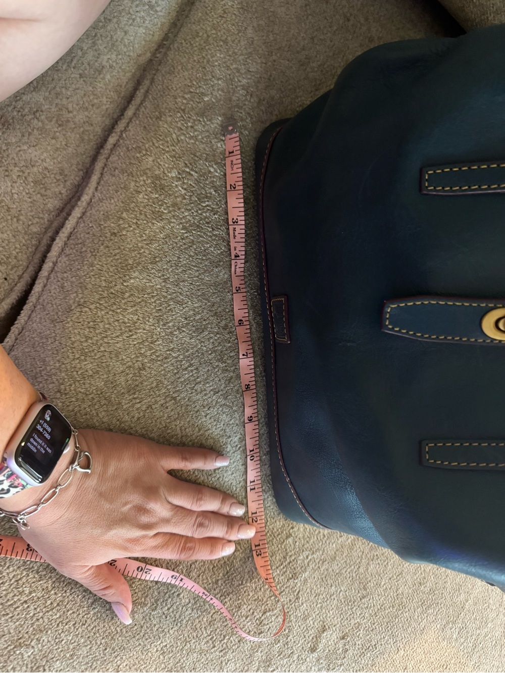 Dooney & Bourke Florentine Leather Perry Satchel in denim - Picture 11 of 13
